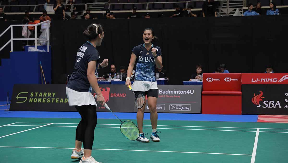 Pasangan ganda putri Indonesia, Febriana Dwipuji Kusuma/Amalia Cahaya Pratiwi akan menjadi unggulan di Kejuaraan Dunia Bulutangkis 2023. (Foto: PBSI)