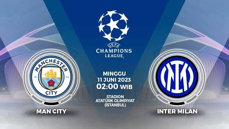 Prediksi Pertandingan antara Manchester City vs Inter Milan (Liga Champions). - INDOSPORT