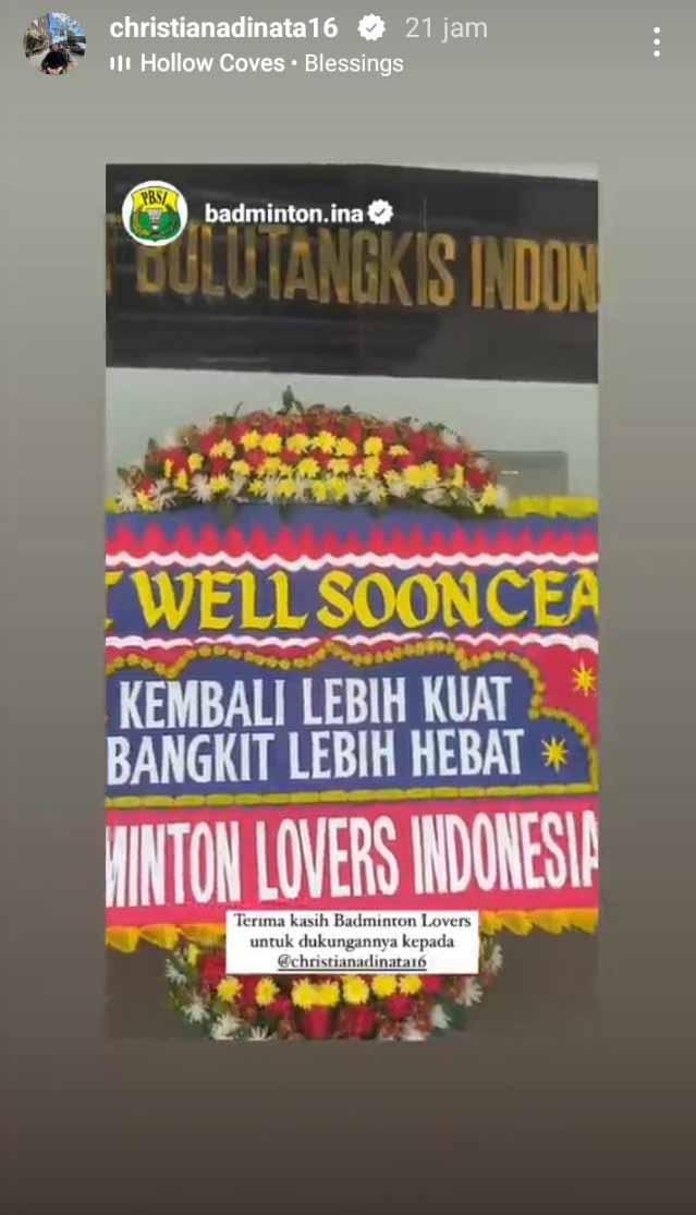 Berjuang lawan cedera, Christian Adinata dapat kejutan spesial di PBSI. (Foto: instagram@badminton.ina) Copyright: instagram@badminton.ina