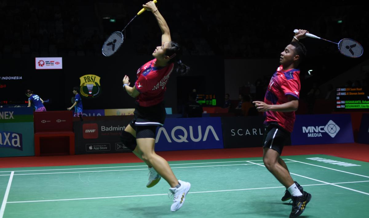 Hasil pertandingan semifinal Hylo Open 2023 sektor ganda campuran antara Rehan Naufal Kusharjanto/Lisa Ayu Kusumawati vs Mathias Christiansen/Alexandra Boje.