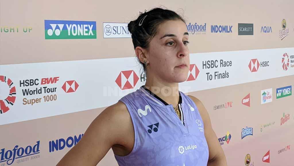 Flashback sikap 'dingin' Carolina Marin pada An Se-young. Foto: Ammara Marthiara/INDOSPORT.