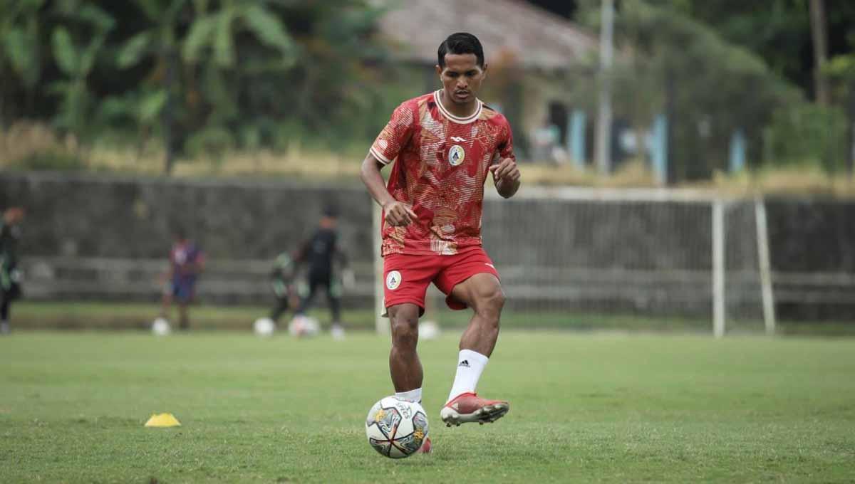 Abduh Lestaluhu dalam sesi latihan klub Liga 1, PSS Sleman. (Foto: MO PSS Sleman)
