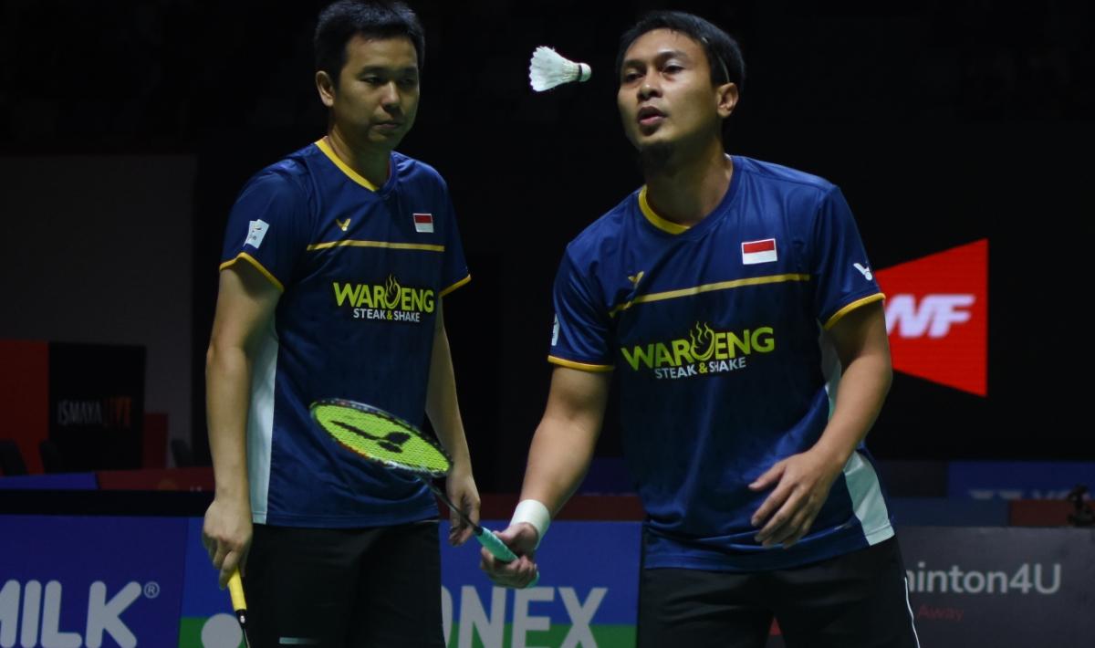 Rival Mohammad Ahsan/Hendra Setiawan di Canada Open, Krishna Prasad Garaga, mencuri perhatian karena parasnya mirip dengan suami Ria Ricis, Teuku Ryan. Foto: Herry Ibrahim/INDOSPORT