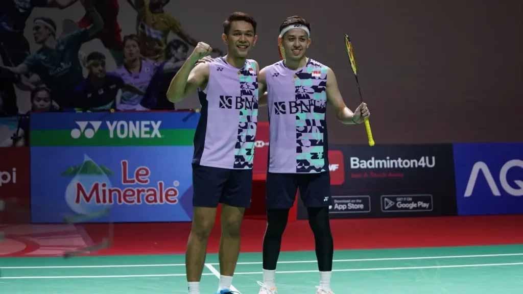 Prediksi klasemen ranking kualifikasi Olimpiade Paris 2024 (Race To Olympic) usai Canada Open 2023 Fajar Alfian/Muhammad Rian Ardianto terlempar dari 16 besar. (Foto: PBSI)
