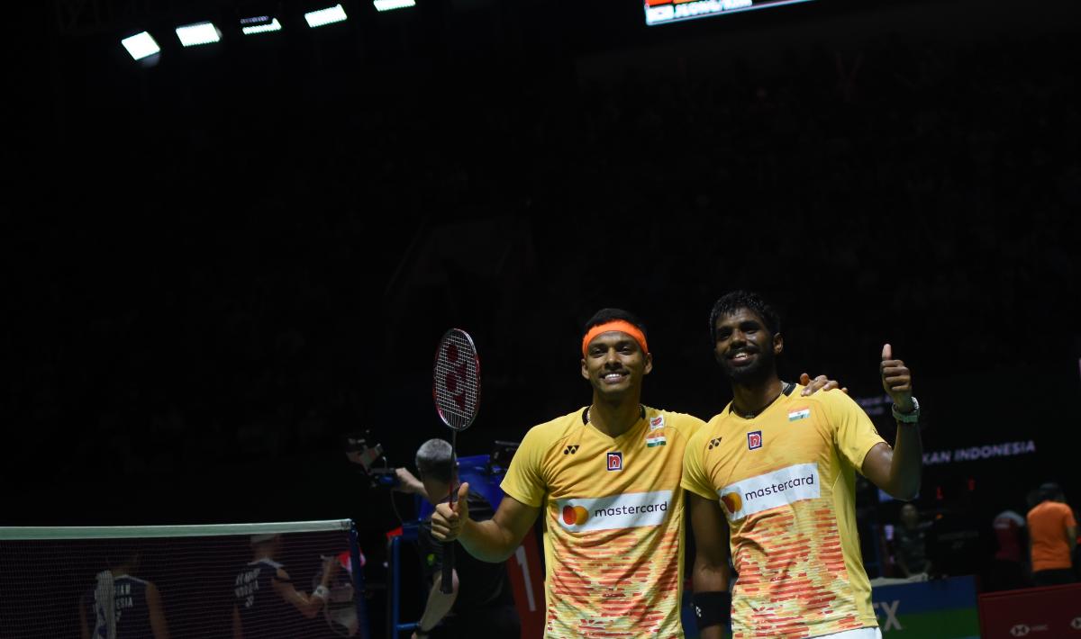 Ganda putra India, Satwiksairaj Rankireddy/Chirag Shetty. Foto: Herry Ibrahim/INDOSPORT.