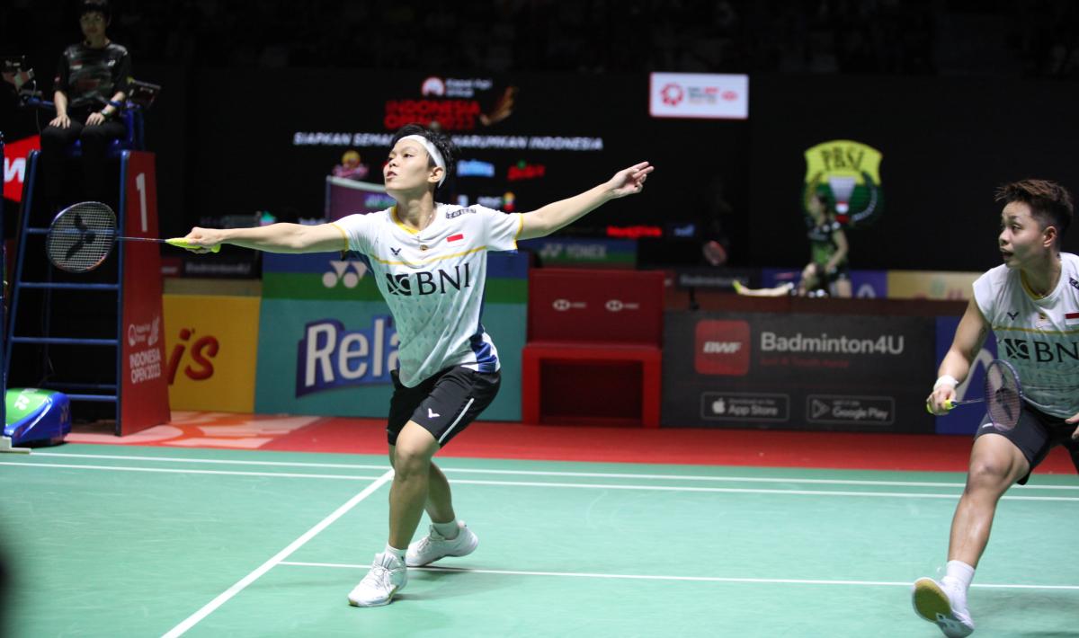 Ganda putri Indonesia, Apriyani Rahayu/Siti Fadia Silva Ramadhanti, dihabisi bintang tuan rumah, Nami Matsuyama/Chiharu Shida, di babak pertama Japan Open 2023.