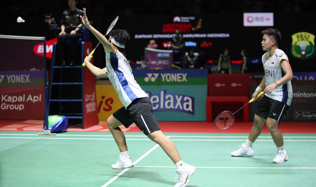 Dilibas Yuki Fukushima/Sayaka Hirota, media Jepang, Badminton Spirit, soroti permainan busuk Apriyani Rahayu/Siti Fadia Silva Ramadhanti di Indonesia Open 2023.