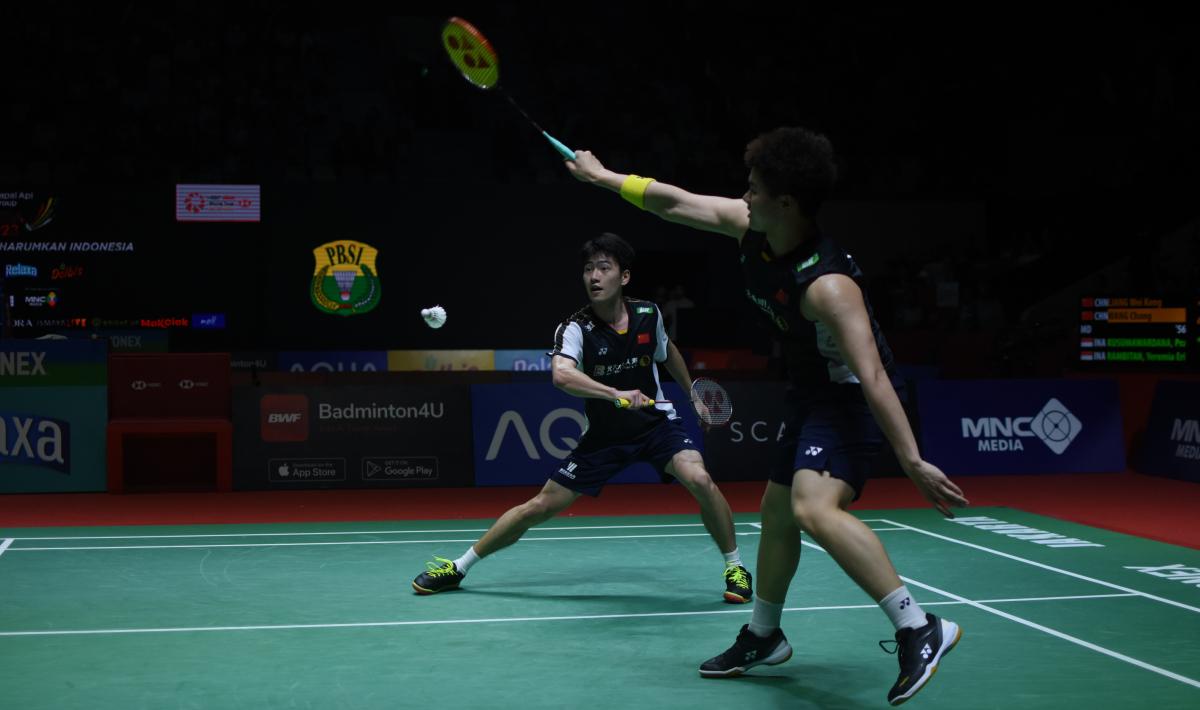 Pasangan ganda putra China, Liang Wei Keng/Wang Chang akan tampil idi final China Masters 2023. Foto: Herry Ibrahim/INDOSPORT