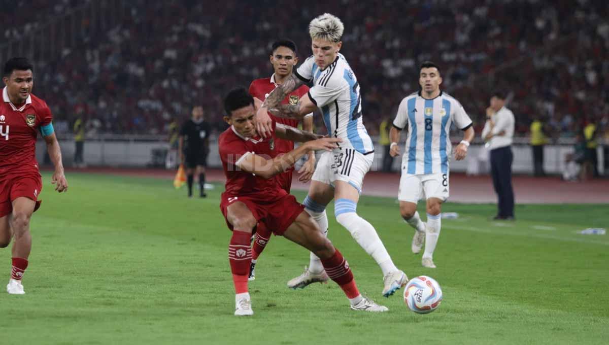 Pertandingan antara Timnas Indonesia vs Argentina dalam laga FIFA matchday di Stadion Gelora Bung Karno (GBK), Senin (19/06/23).