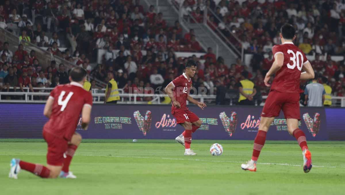 Laga Timnas Indonesia vs Argentina di Stadion Gelora Bung Karno (GBK), Senin (19/06/23). (Foto: Herry Ibrahim/INDOSPORT)