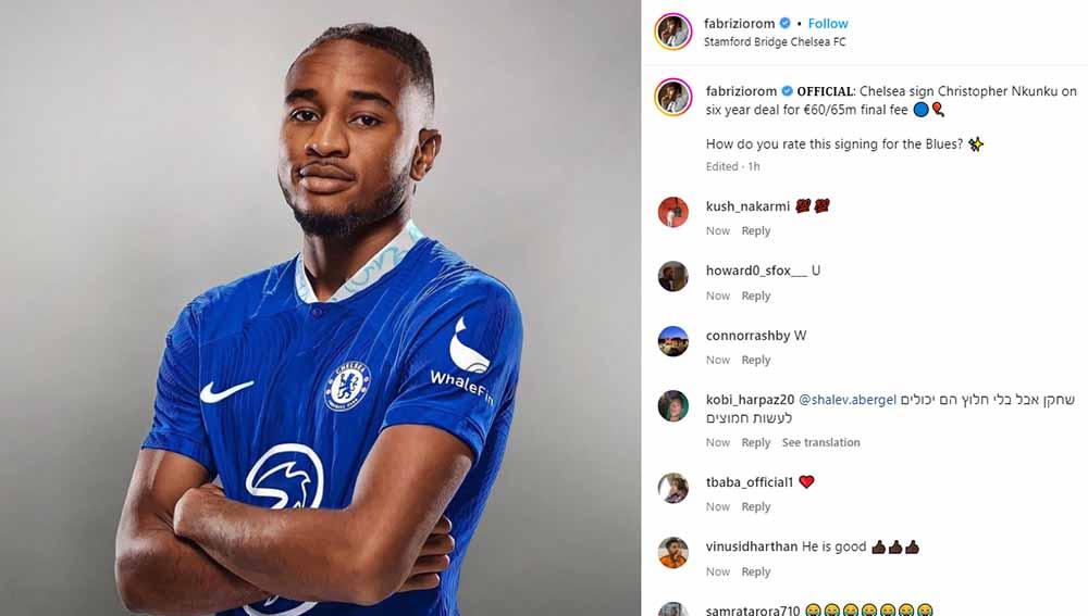 Christopher Nkunku, pemain baru Chelsea. (Foto: Instagram@fabriziorom)
