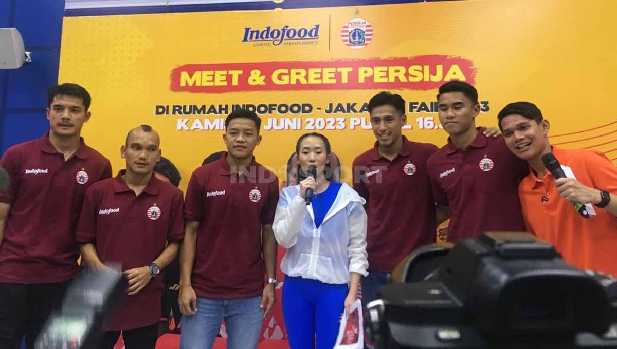 Acara Meet N Greet Persija di Rumah Indofood kegiatan Jakarta Fair Kemayoran, Kamis (22/06/23). (Foto: Serly Putri Jumbadi/INDOSPORT) Copyright: Serly Putri Jumbadi/INDOSPORT