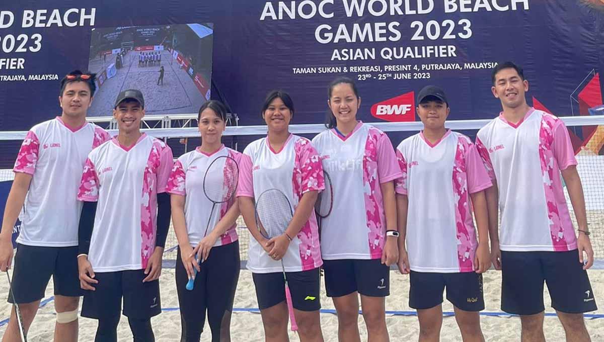 Pemain Indonesia yang tampil di Kualifikasi AirBadminton World Beach Games 2023. (Foto: twitter@INABadminton)