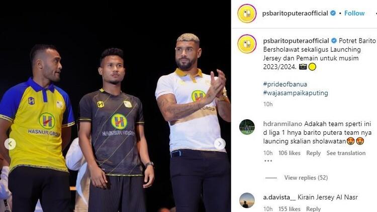 Launching Jersey Barito Putera untuk Liga 1 2023-2024 (Foto: IG @psbaritoputeraofficial)