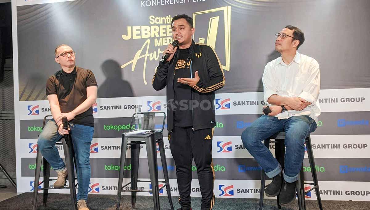 Konferensi Pers Jelang Perhelatan Santini JebreeetMedia Awards 2023, Senin (26/06/23), di Senayan Park, Jakarta. (Foto: Ammara Marthiara/INDOSPORT)