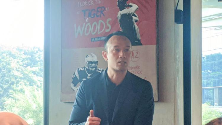 Sekjen LOC FIBA Basketball World Cup 2023, Junas Miradiarsyah, Saat Sesi Diskusi Bersama Awak Media, Minggu (25/06/23), di Kota Kasablanka, Jakarta.