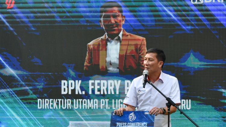 Launching kompetisi Liga 1 2023/2024 yang digelar oleh PT LIB di Taman Aviary BRI, Jakarta, Senin (26/06/23). Acara dihadiri oleh Ketum PSSI Erick Thohir, Waketum PSSI Zainudin Amali, Dirut PT LIB Ferry Paulus.