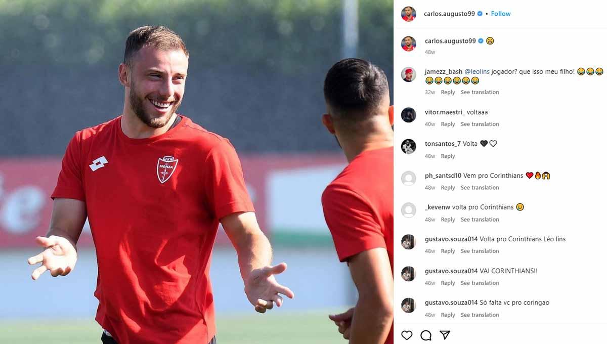 Carlos Augusto, pemain anyar klub Liga Italia (Serie A) Inter Milan, menyebut Roberto Carlos sebagai panutannya. (Foto: Instagram@carlos.augusto99)