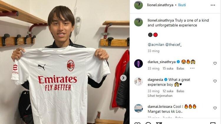 Lionel Nathan Sinathrya, pemain sepa bola Indonesia di luar negeri, anak dari Darius Sinathrya dan Donna Agnesia (Foto: IG @lionel.sinathrya)