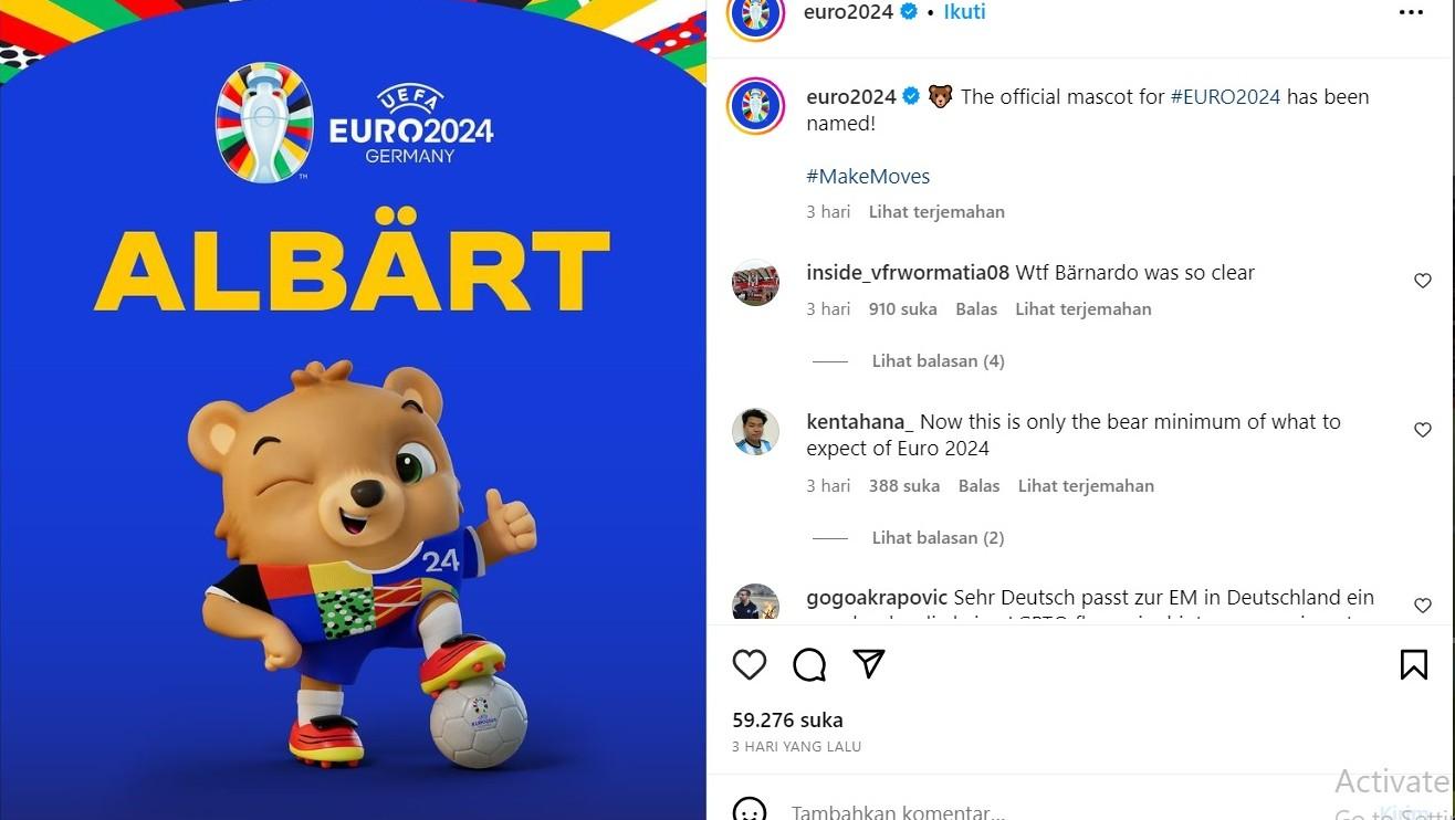 Maskor resmi untuk ajang Euro 2024.