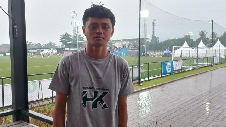 Reno Salampessy, anak Ricardo Salampessy yang membela Timnas Indonesia U-17 vs Barcelona Juvenil A.