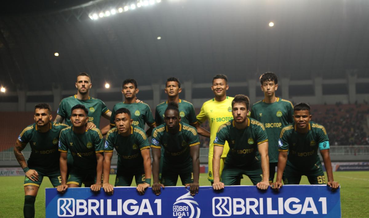 Starting eleven Persikabo saat melawan Persija Jakarta pada pekan kedua Liga 1 di stadion Pakansari, Minggu (08/07/23).