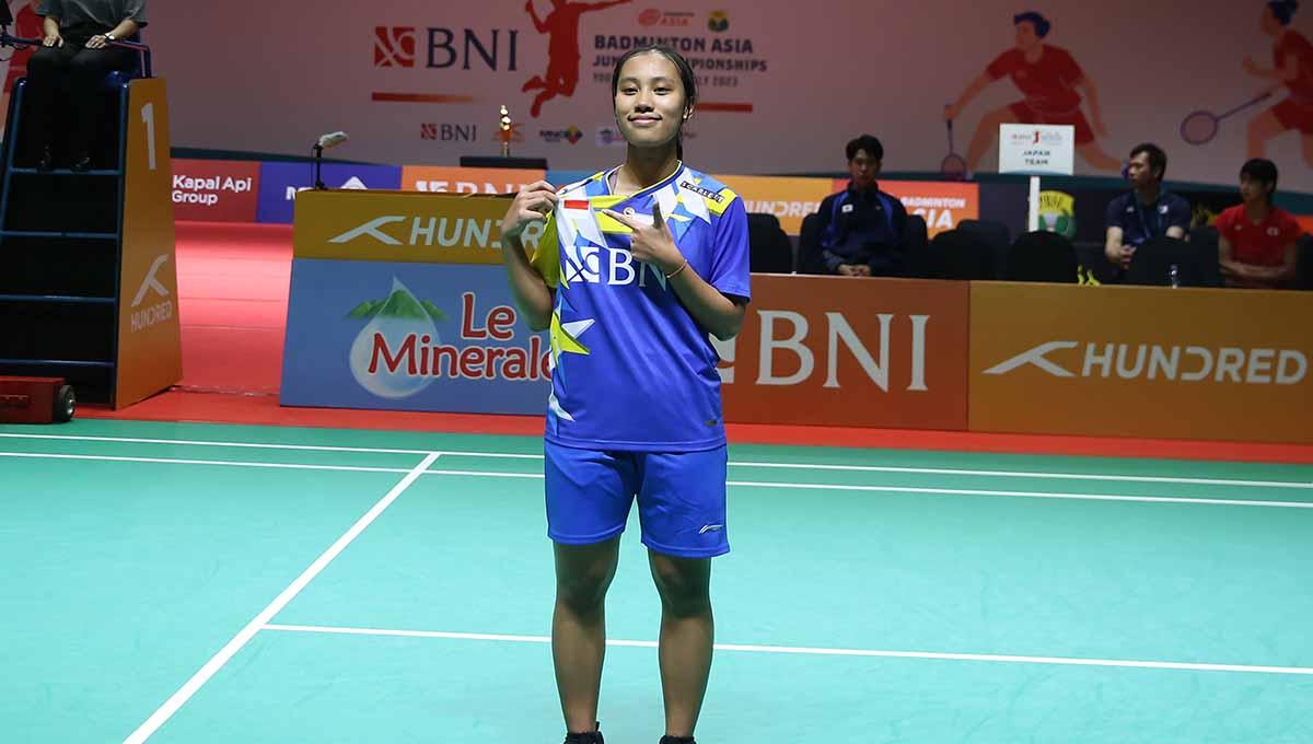 Pemain tunggal putri Indonesia, Mutiara Ayu Puspitasari juara Badminton Asia Junior Championships atau Kejuaraan Asia Junior 2023. (Foto: PBSI) - INDOSPORT