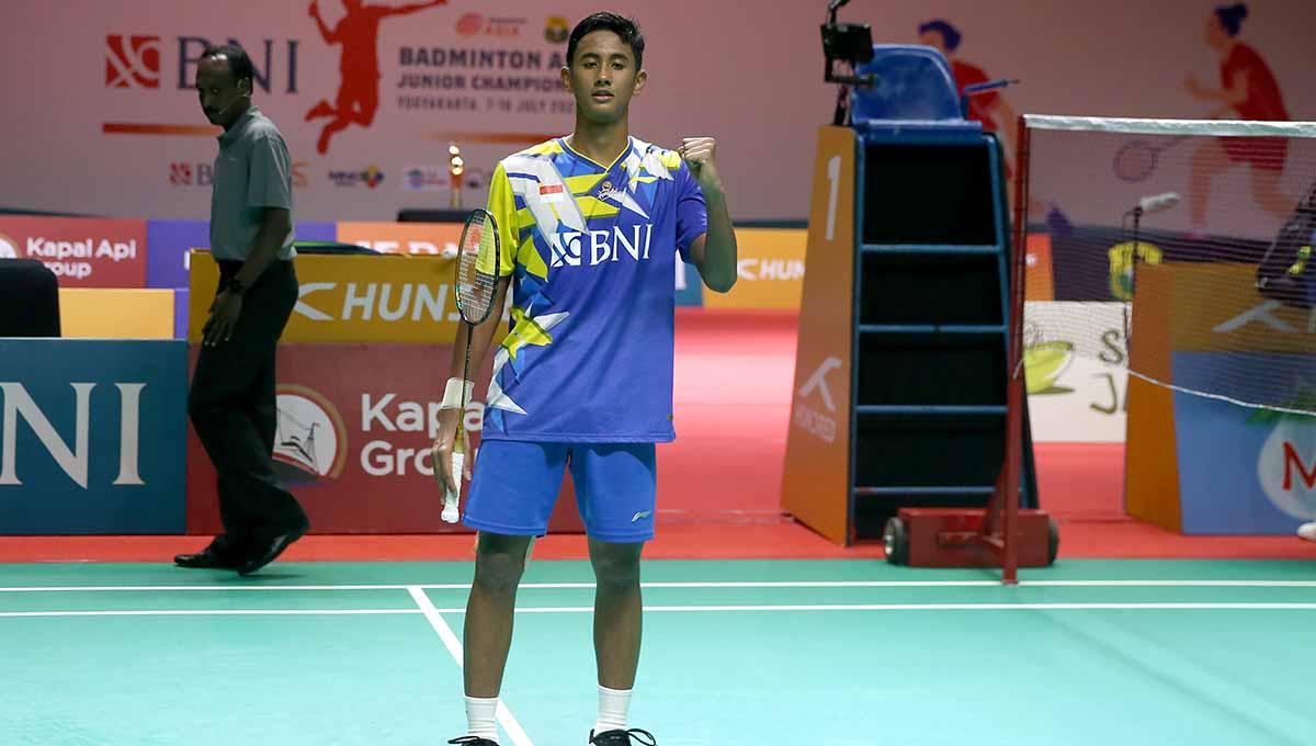 Tunggal putra Indonesia, Alwi Farhan di Badminton Asia Junior Championships 2023. (Foto: PBSI) - INDOSPORT