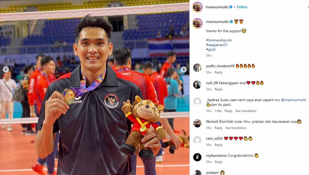 Rivan Nurmulki, atlet voli Indonesia. (Foto: Instagram@rivannurmulki)