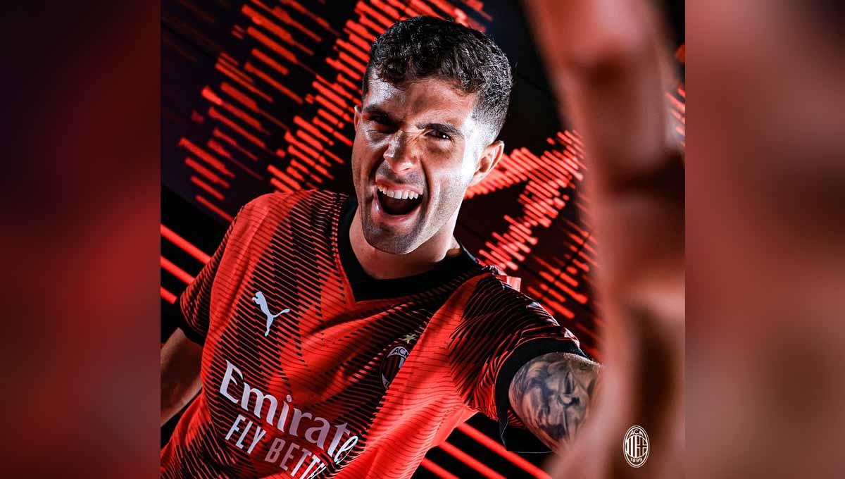 Assist menawan langsung dilepaskan oleh Christian Pulisic dalam lagi uji coba jelang musim 2023/2024 antara AC Milan vs FC Lumezzane. (Foto: @acmilan)