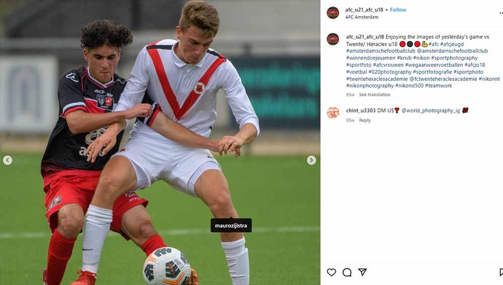 Mauro Zijlstra (kanan), pemain keturunan Indonesia siap perkuat Timnas Indonesia. (Foto: Instagram@afc_u21_afc_u18) - INDOSPORT