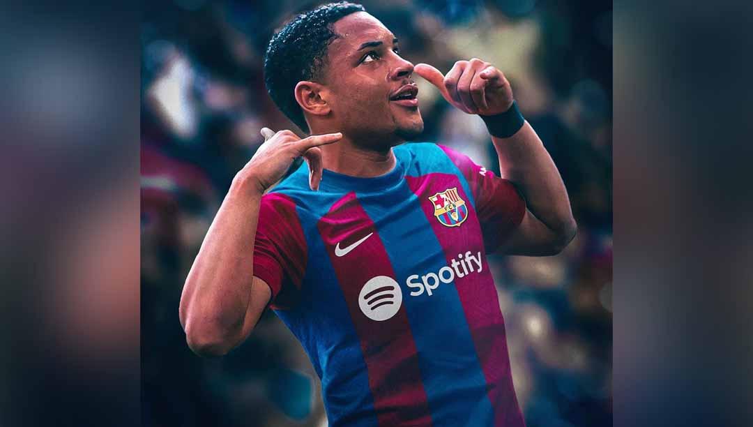 Pelatih Barcelona, Xavi Hernandez, termakan janji manis Deco bahwa Vitor Roque merapat di Liga Spanyol pada bursa transfer selanjutnya. (Foto: Instagram@fcbarcelona) - INDOSPORT