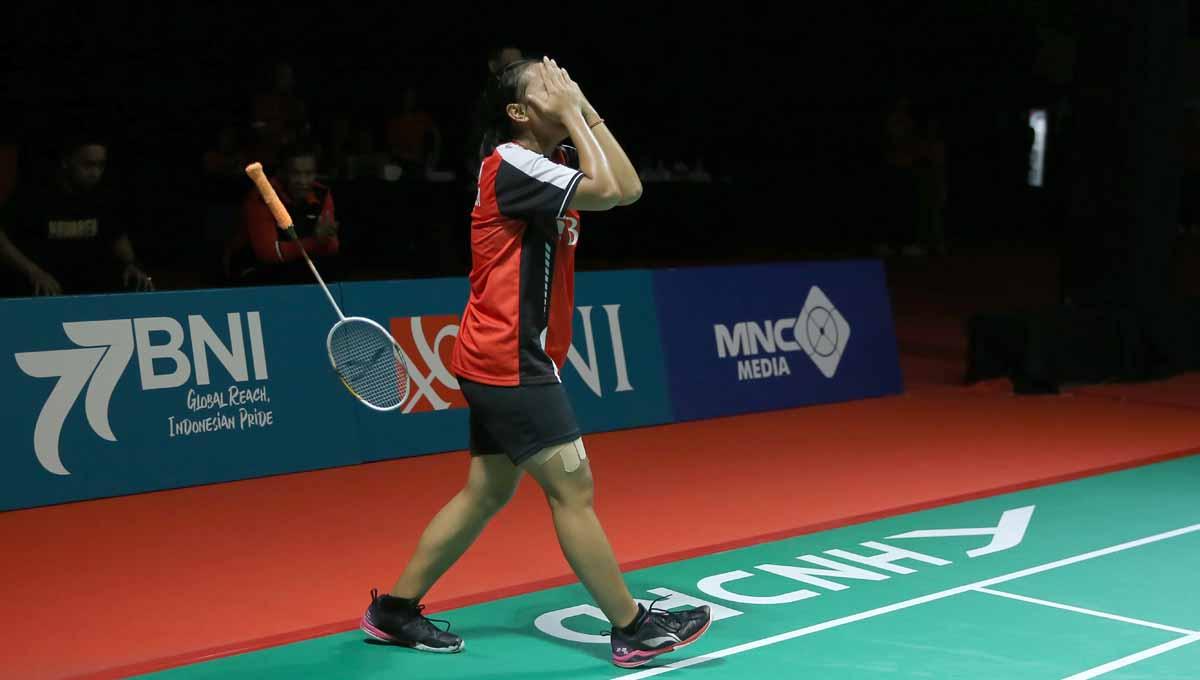 Mutiara Ayu Puspitasari berhasil menjadi juara di sektor tunggal putri Badminton Asia Junior Championships (AJC) 2023 di Among Rogo Sports Hall, Yogyakarta, Minggu (16/07/23). (Foto: PBSI)