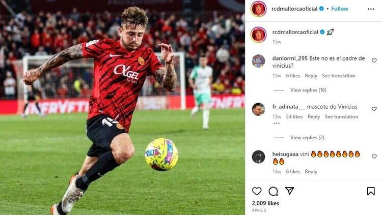 Pablo Maffeo, pemain Mallorca jadi incaran Barcelona di bursa transfer musim panas 2023. (Foto: IG @pablomaffeo)