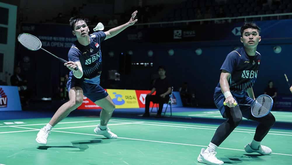 Kondisi kaki Daniel Marthin yang diperban langsung bikin prihatin Badminton Lovers (BL) Indonesia usai sang atlet babak belur dari Lu Ching Yao/Yang Po Han di Korea Open 2023. - INDOSPORT