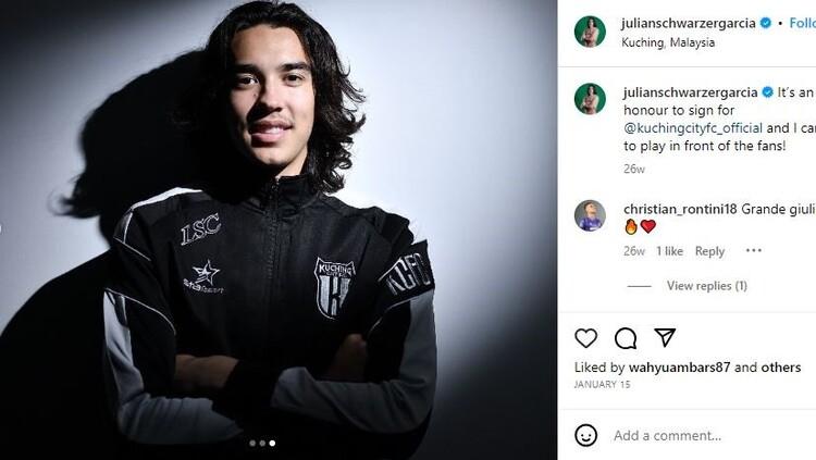 Julian Schwarzer Garcia dirumorkan ke Arema FC (Foto IG @julianschwarzergarcia)