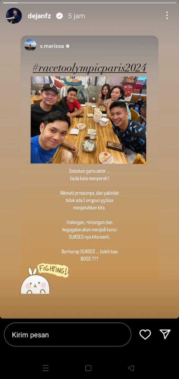 Wejangan pelatih Vita Marissa usai Dejan/Gloria dan Praveen/Melati kandas di Korea Open 2023 Copyright: instagram story @dejanfz