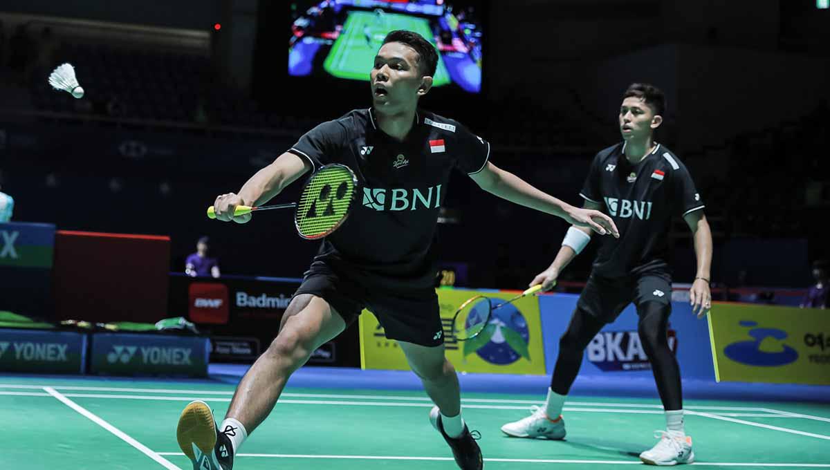 Pasangan ganda putra Indonesia, Fajar Alfian/Muhammad Rian Ardianto di Korea Open 2023. (Foto: PBSI)