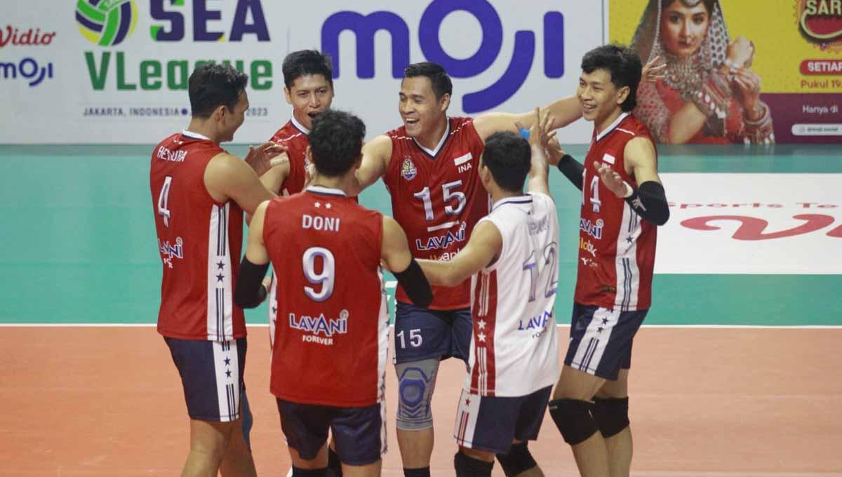 Timnas Voli Putra Indonesia vs Filipina di SEA VLeague 2023. Kini Farhan Halim dkk akan menghadapi Afghanistan di Asian Games 2022. (Foto: PBVSI)