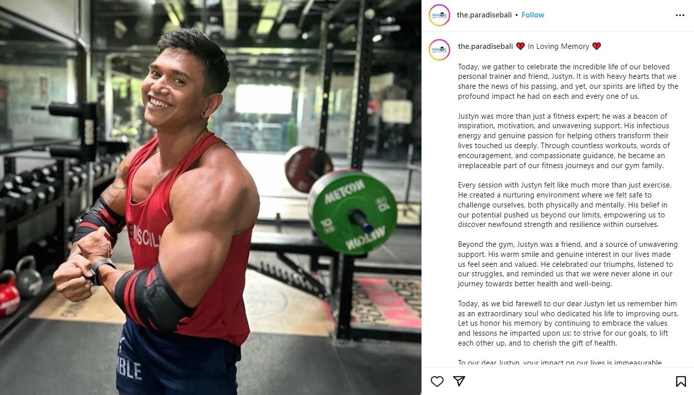 Binaragawan asal Bali, Justyn Vicky, tewas tertimpa barbel 210 Kg. - INDOSPORT