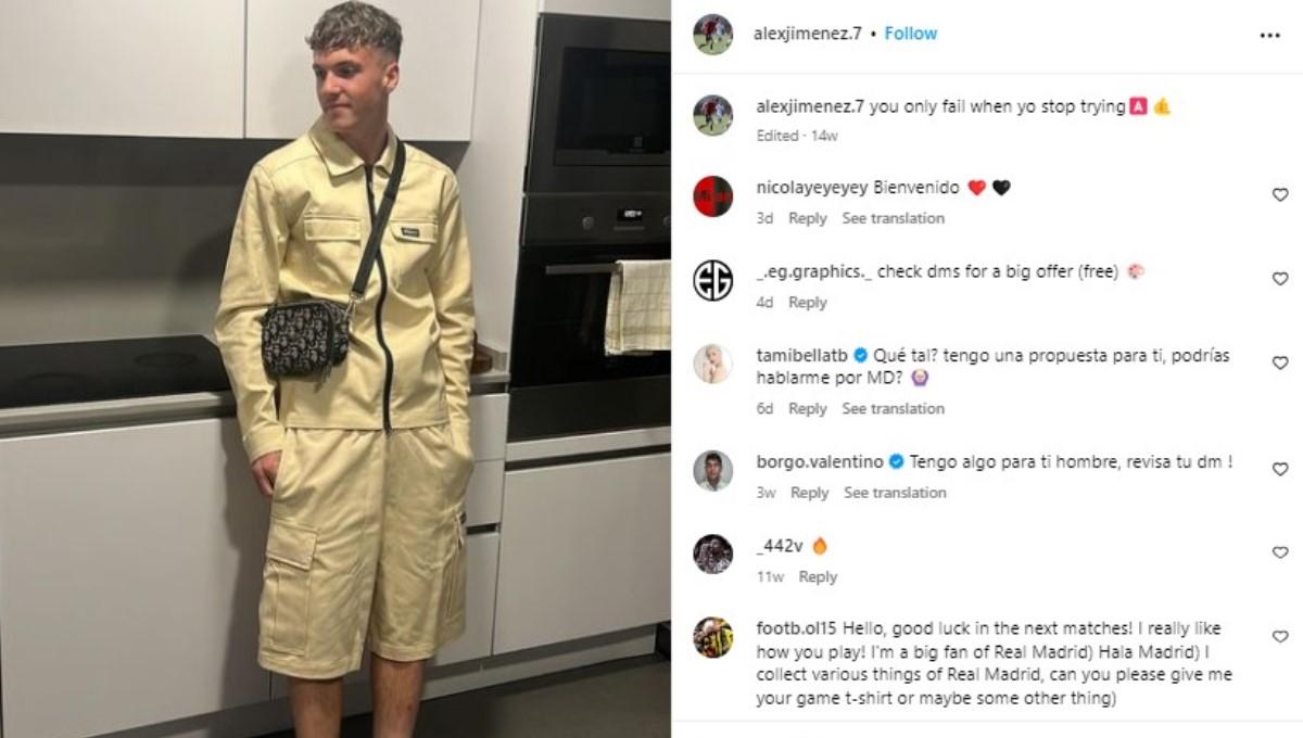 Pemain muda Real Madrid, Alex Jimenez. Foto: instagram/alexjimenez.7.