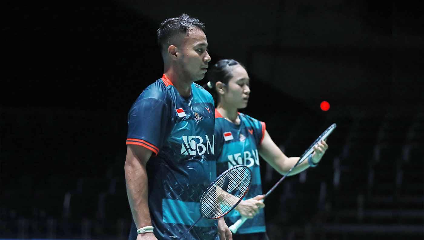 Ganda campuran Indonesia, Rehan Naufal Kusharjanto, terpantau bekerja keras mempa fisik yang sempat menjadi sorotan Badminton Lovers. (Foto: PBSI) - INDOSPORT