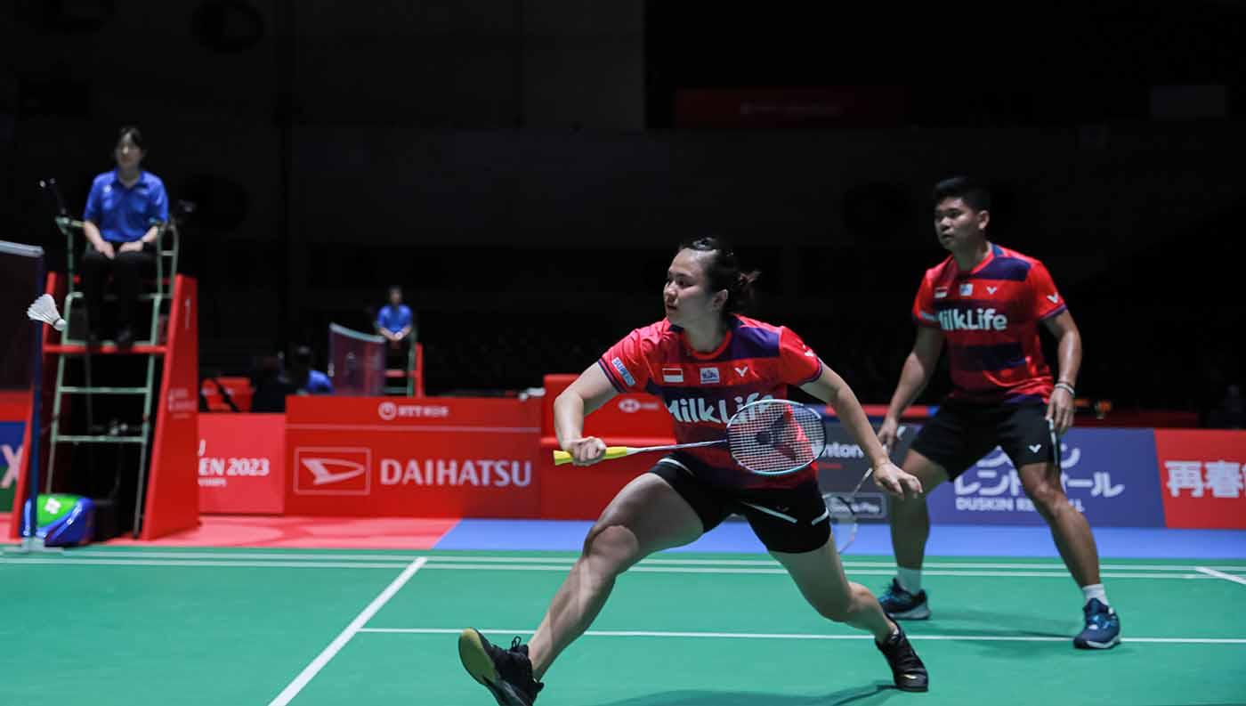 Praveen Jordan/Melati Daeva Oktavianti harus menyudahi langkahnya di babak 32 besar Hylo Open 2023 usai ditumbangkan Mathias Christiansen/Alexandra Boje.