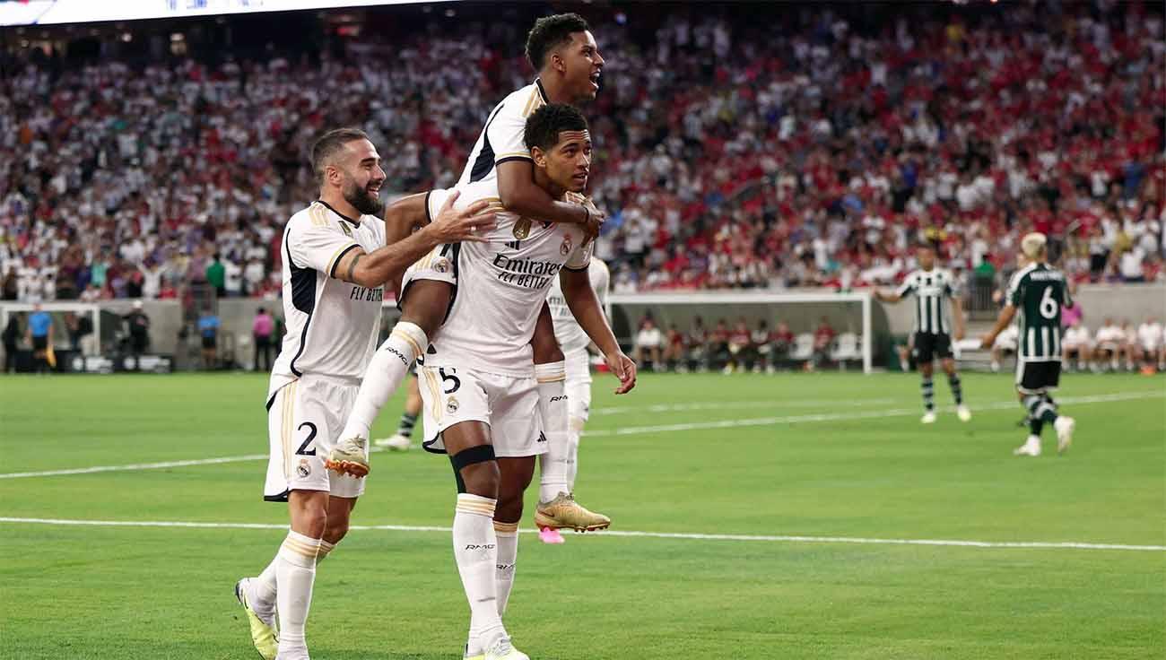 Jude Bellingham berhasil menyamai rekor Cristiano Ronaldo di Real Madrid setelah menyumbang gol di pertandingan Liga Spanyol 2023/24 kontra Getafe.