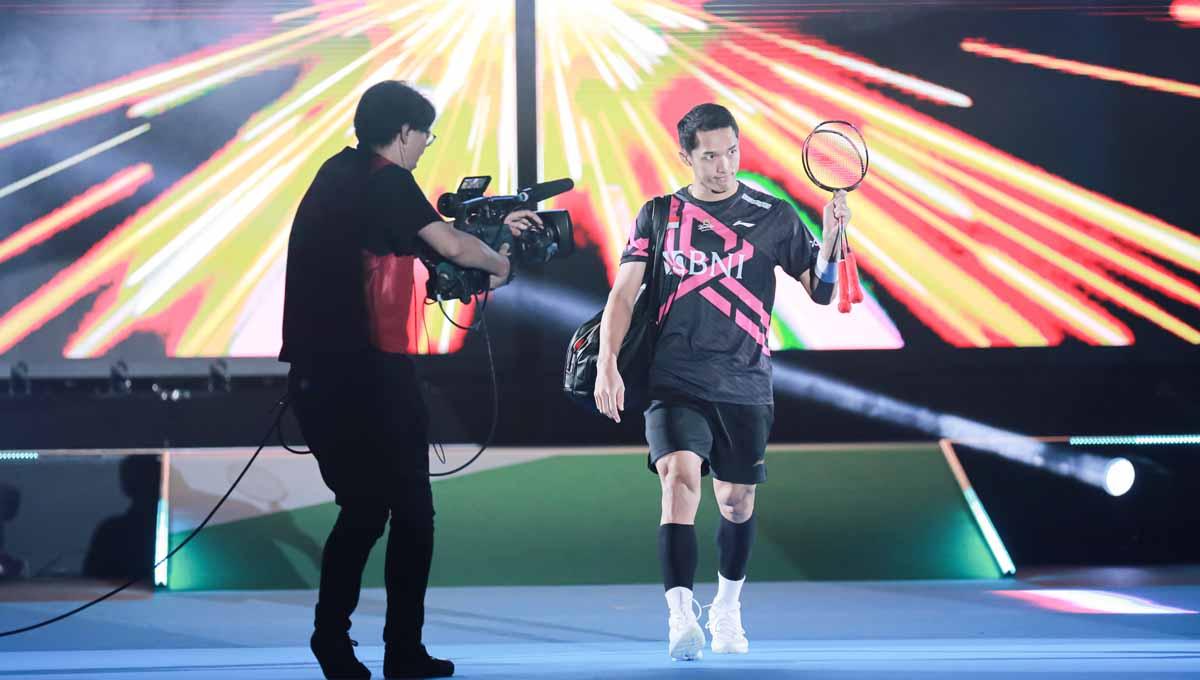 Tunggal putra Indonesia, Jonatan Christie di Semifinal Japan Open 2023 hari ini, Sabtu (29/07/23). (Foto: PBSI)
