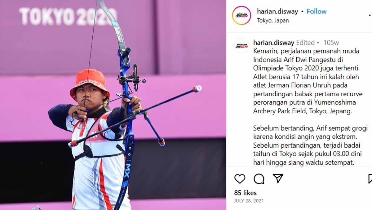 Mari menilik beberapa fakta Arif Dwi Pangestu, atlet panahan muda Indonesia yang berhasil mengunci tiket Olimpiade Paris 2024.