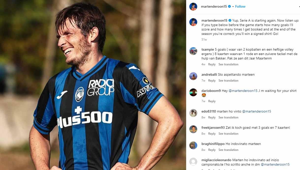 AC Milan masih belum berhenti dalam perburuan gelandang baru di bursa transfer dan kini nama Marten De Roon dari Atalata dihubungkankan dengan mereka. (Foto: Instagram@martenderoon15)