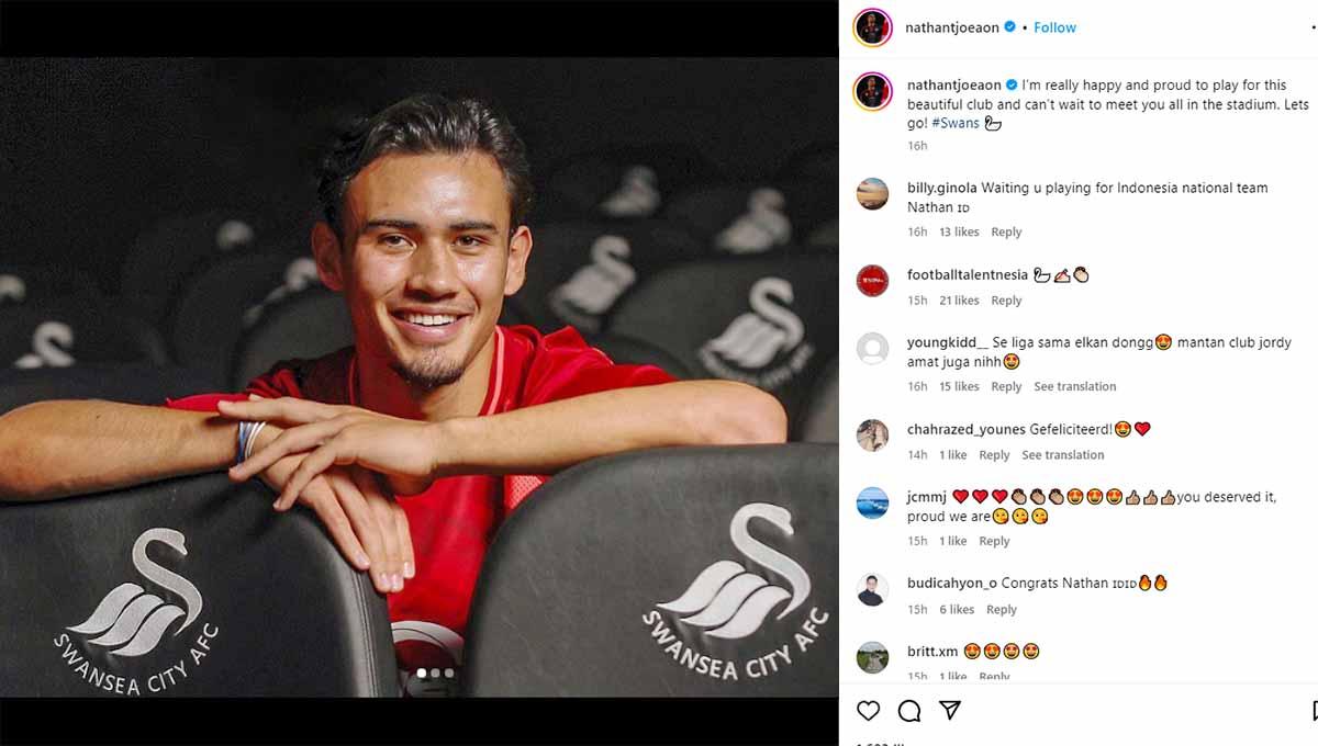 Nathan Tjoe-a-on, pemain baru Swansea City. (Foto: Instagram@nathantjoeaon) - INDOSPORT