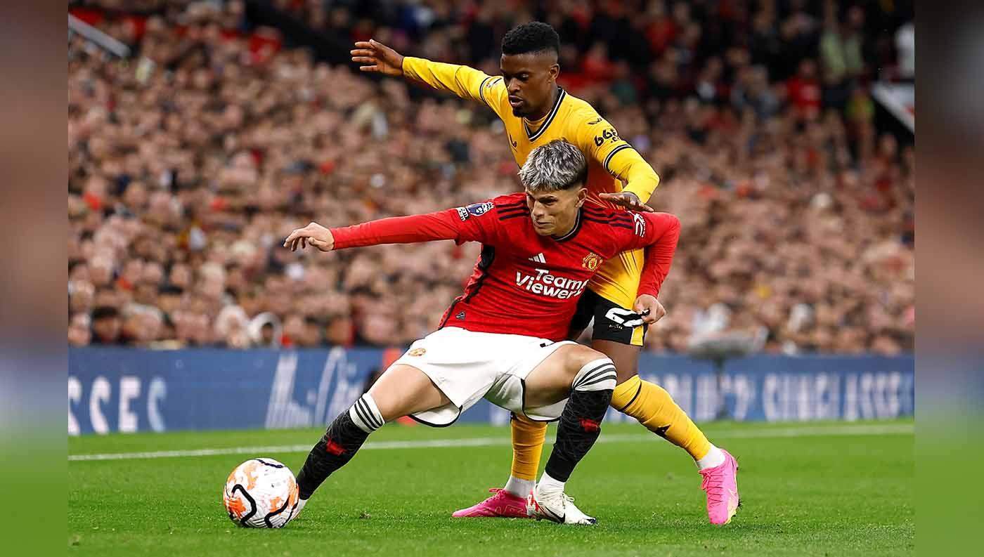 Rumor transfer klub Liga Inggris, Manchester United, dipanaskan dengan kabar Alejandro Garnacho diincar Real Madrid dan datangkan dua pengganti Jadon Sancho. (Foto: REUTERS/Jason Cairnduff)