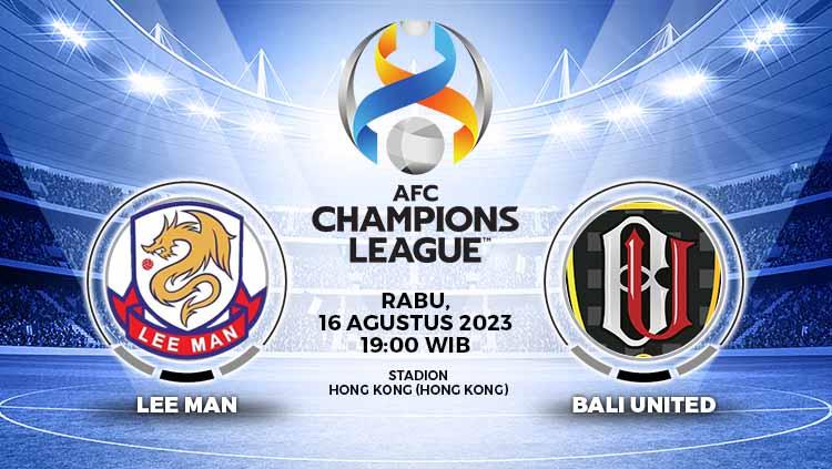 Simak link live streaming Liga Champions Asia (ACL) antara Lee Man vs Bali United, Rabu (16/08/23) pukul 19.00 WIB di Stadion Hong Kong.